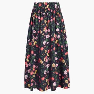 Hill House Delphine Midi Nap Skirt in Peony Bouquet